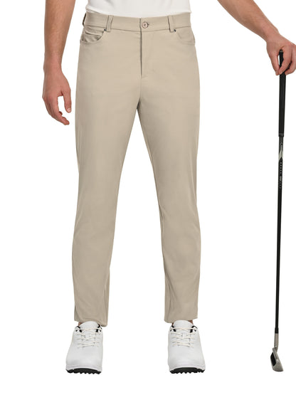 Men's Golf Pants with 5 Pockets 30"/32" - Slim Fit Stretch, Quick Dry