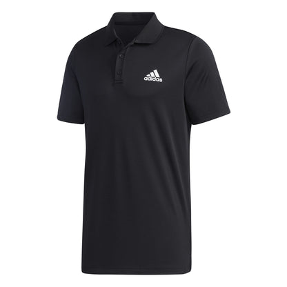 Adidas "Designed 2 Move" 3-stripes Polo Shirt, Black/White