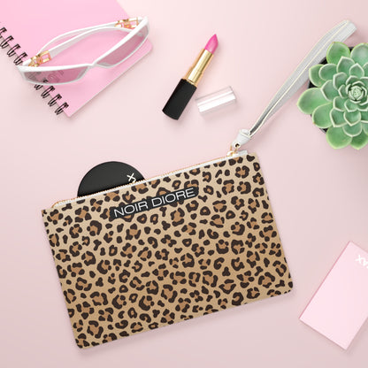 De' Noir Cheeta Print Clutch Bag