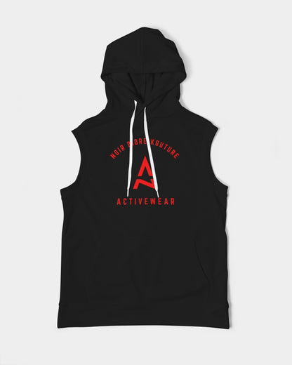 Noir Diore Kouture - Men's Black Sleeveless Hoodie