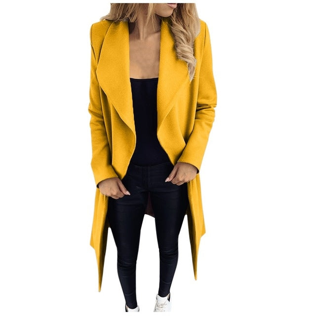 Women's Casual Woolen Coat