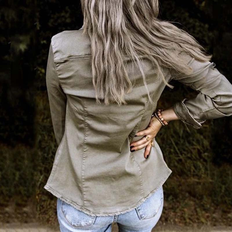 Women's Mid-Length Denim Jacket