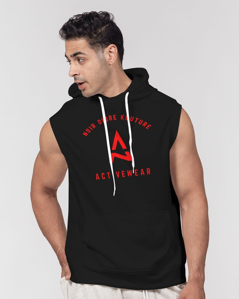 Noir Diore Kouture - Men's Black Sleeveless Hoodie