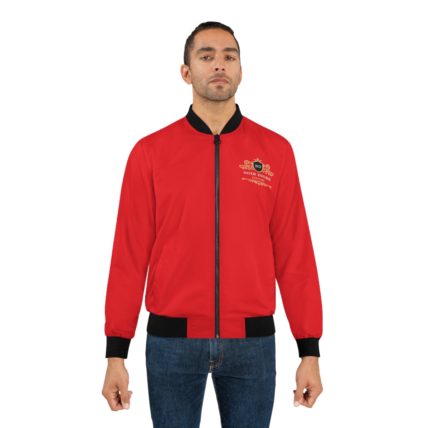 Noir Diore Kouture - Men's (Red) Bomber Jacket (AOP)