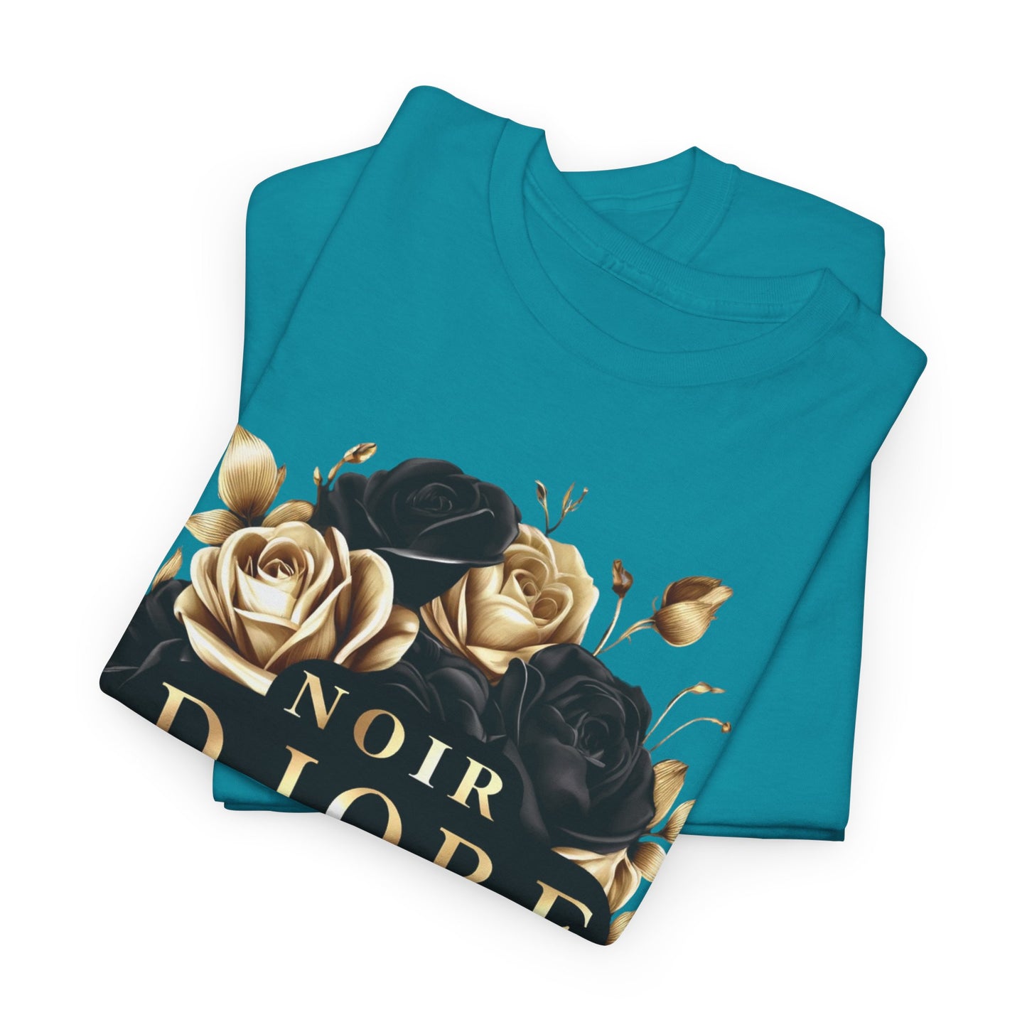 Noir Diore Kouture - Black & Gold Rose Tee