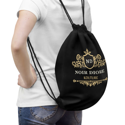 Noir Diore Kouture - Black Drawstring Bag