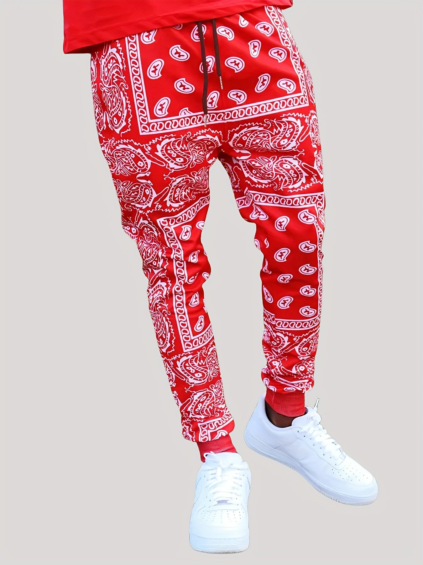 Men's Paisley Graphic Joggers - Slightly Stretch