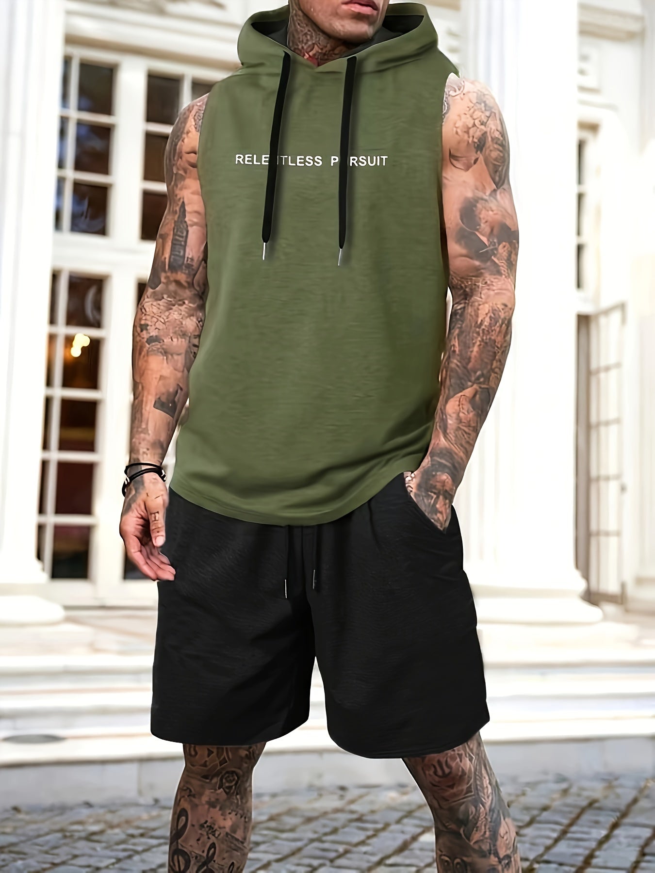 Men's Fitness Tank & Shorts Workout Set