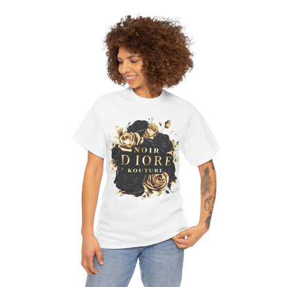 Noir Diore Kouture - Black & Gold Rose Tee