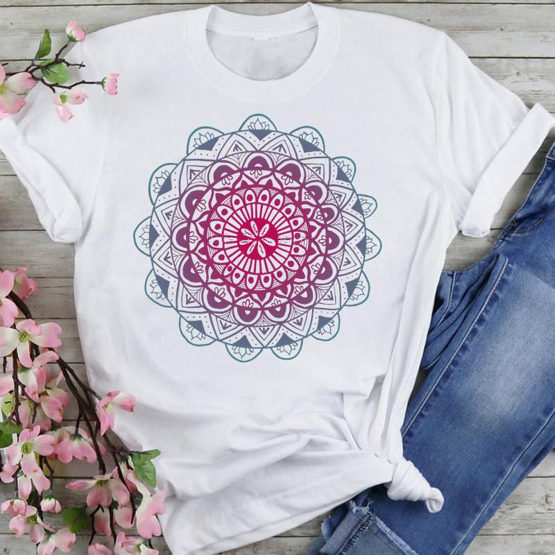 Women's Datura Flower Floral Print Casual Tee