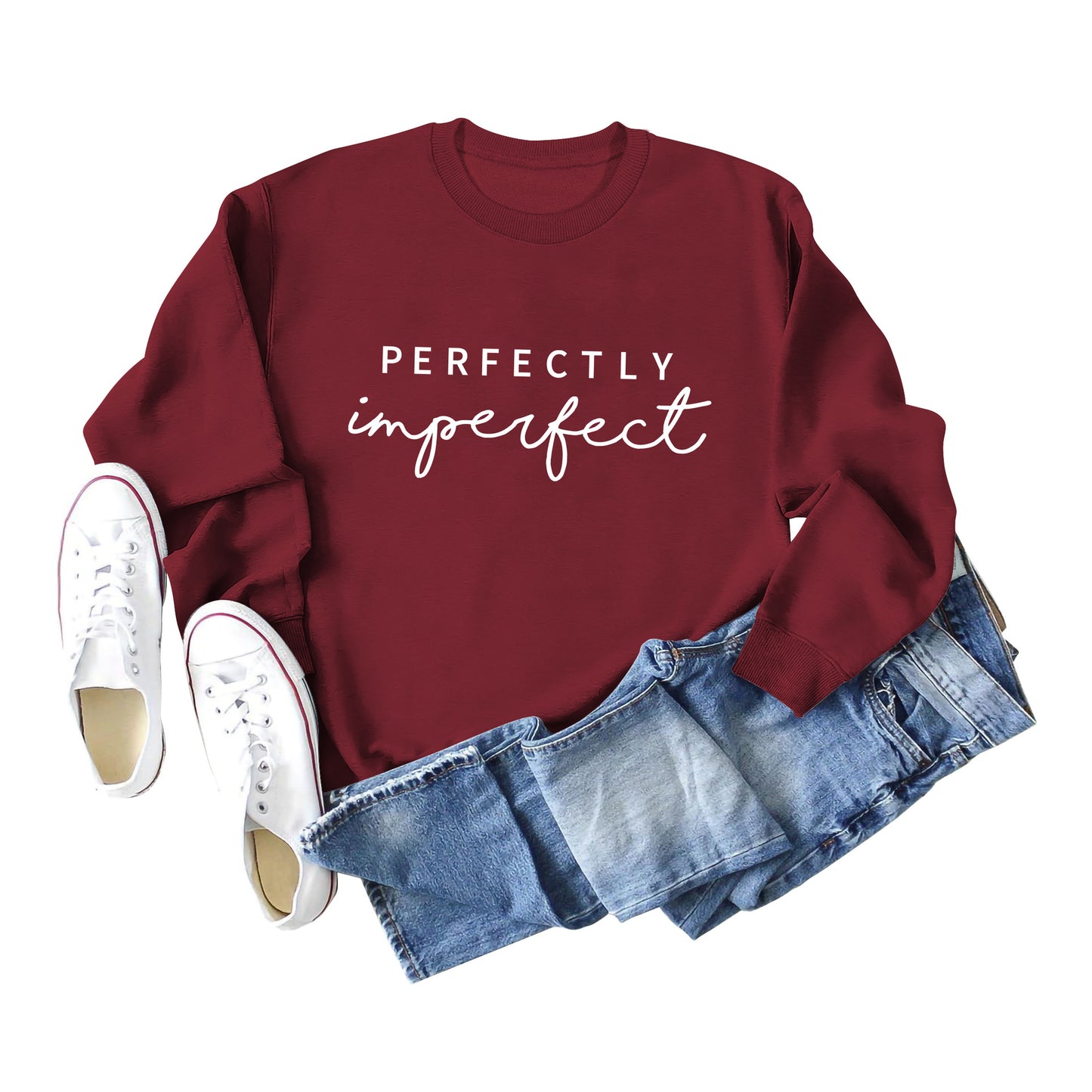 "PERFECTLY Imperfect" Women's Casual Pullover Sweater