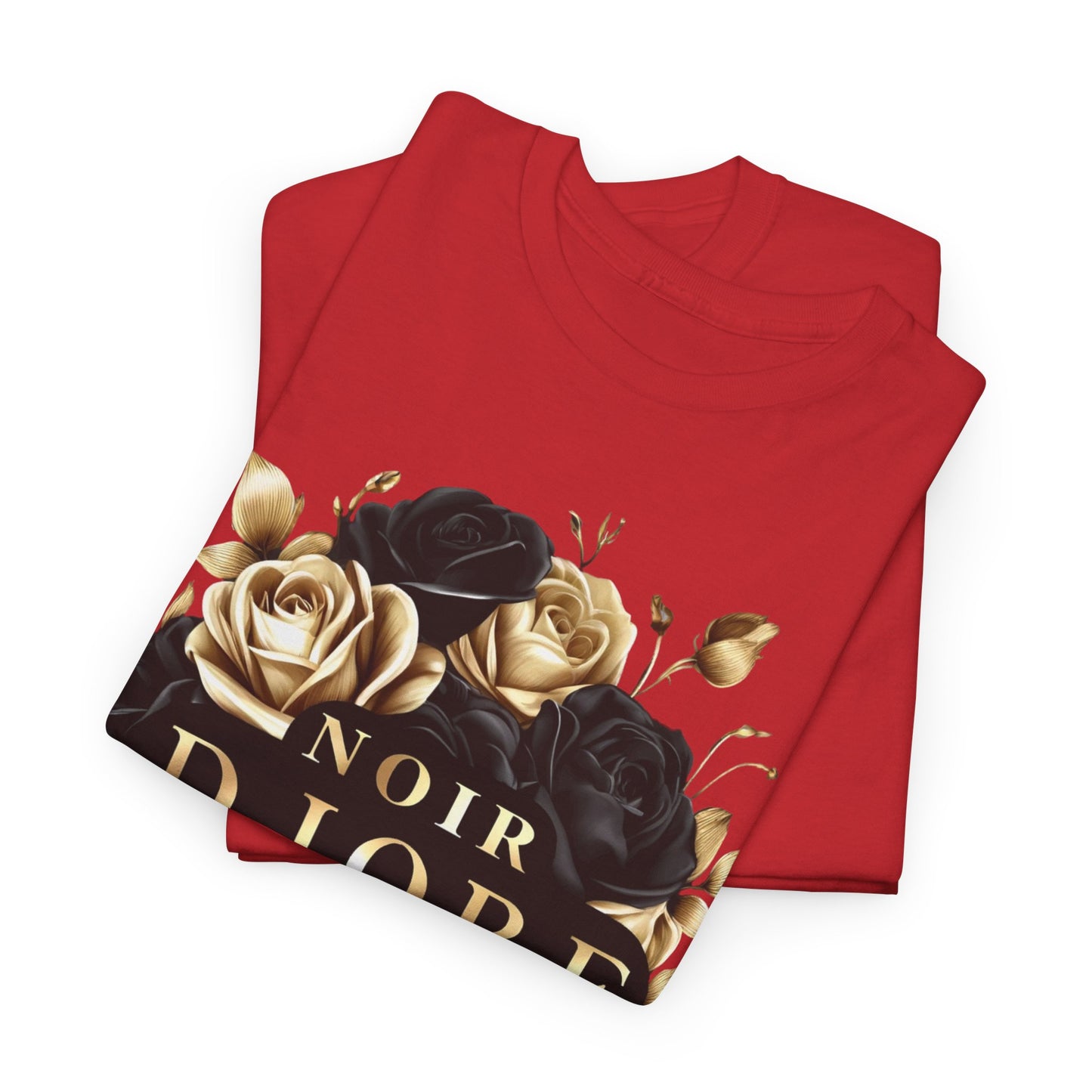 Noir Diore Kouture - Black & Gold Rose Tee