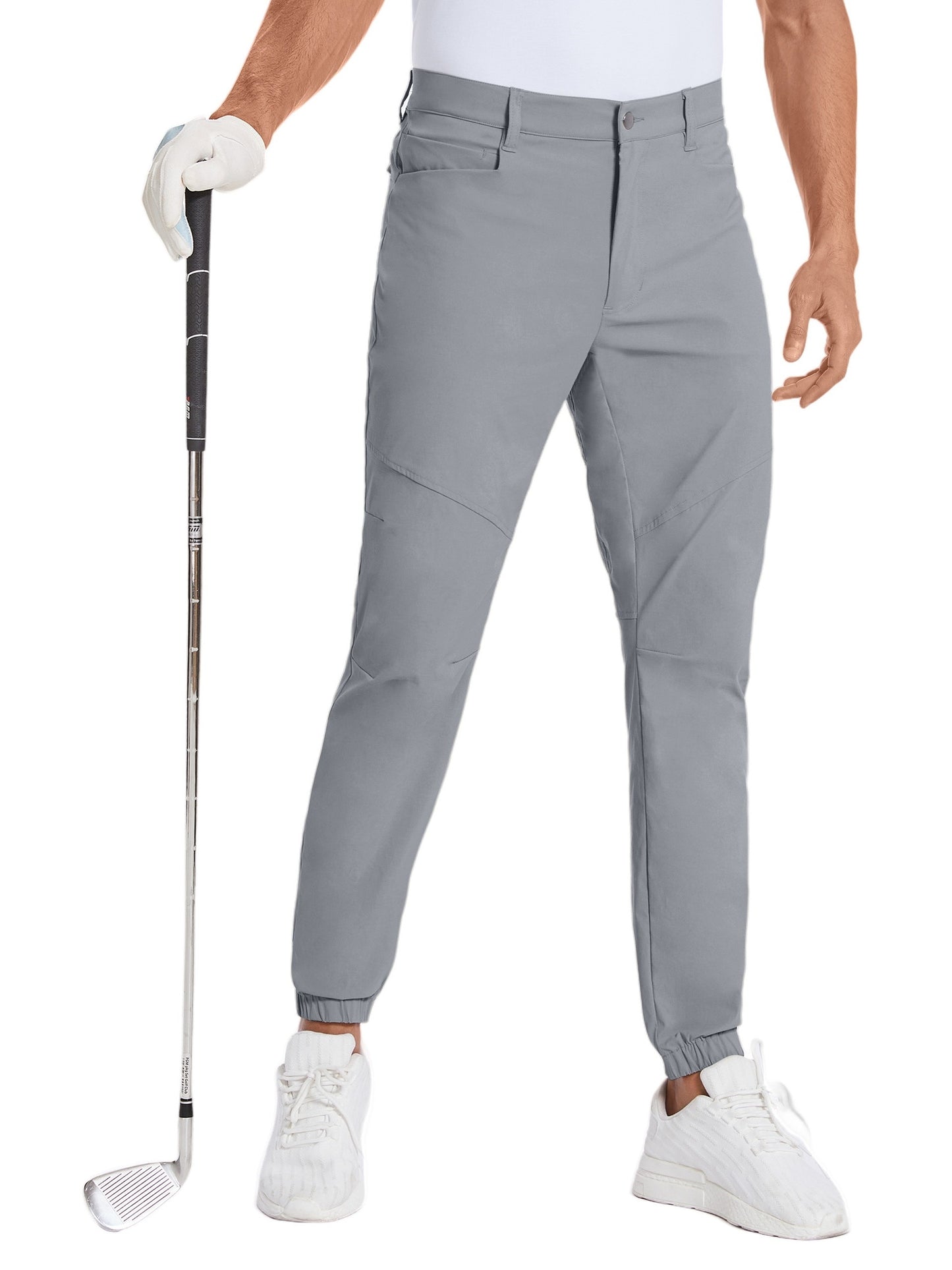 Men's Stretch Golf Jogger Pants with Pockets - Waterproof, Slim Fit