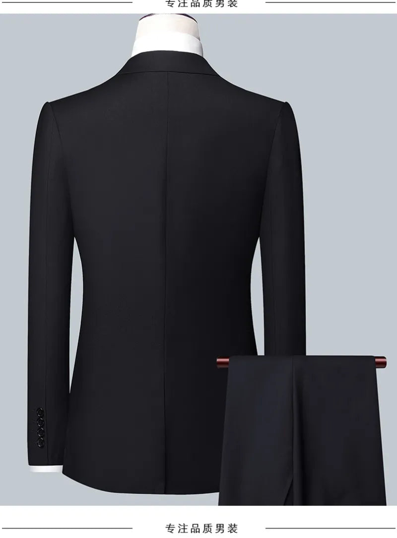 Men's Business Elegant (Blazer+ Vest + Pants) Suit - Slim Fit