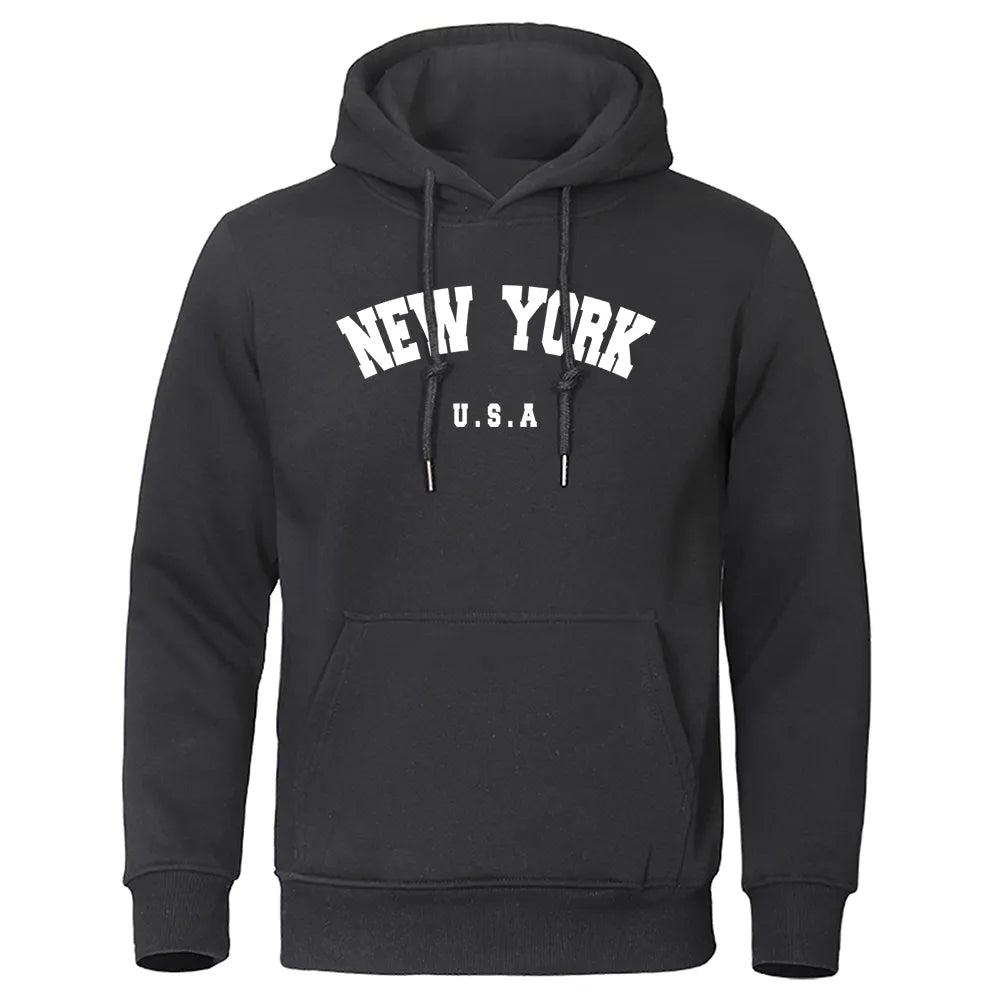 "NEW YORK" Casual Pullover Hoodie