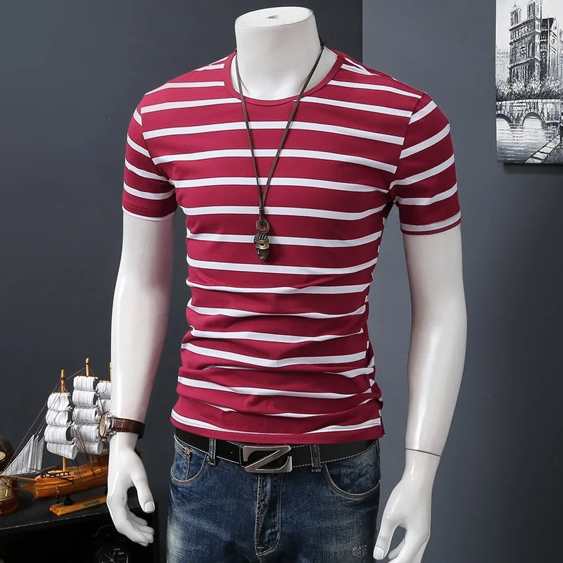 Men's Striped Casual T-shirts