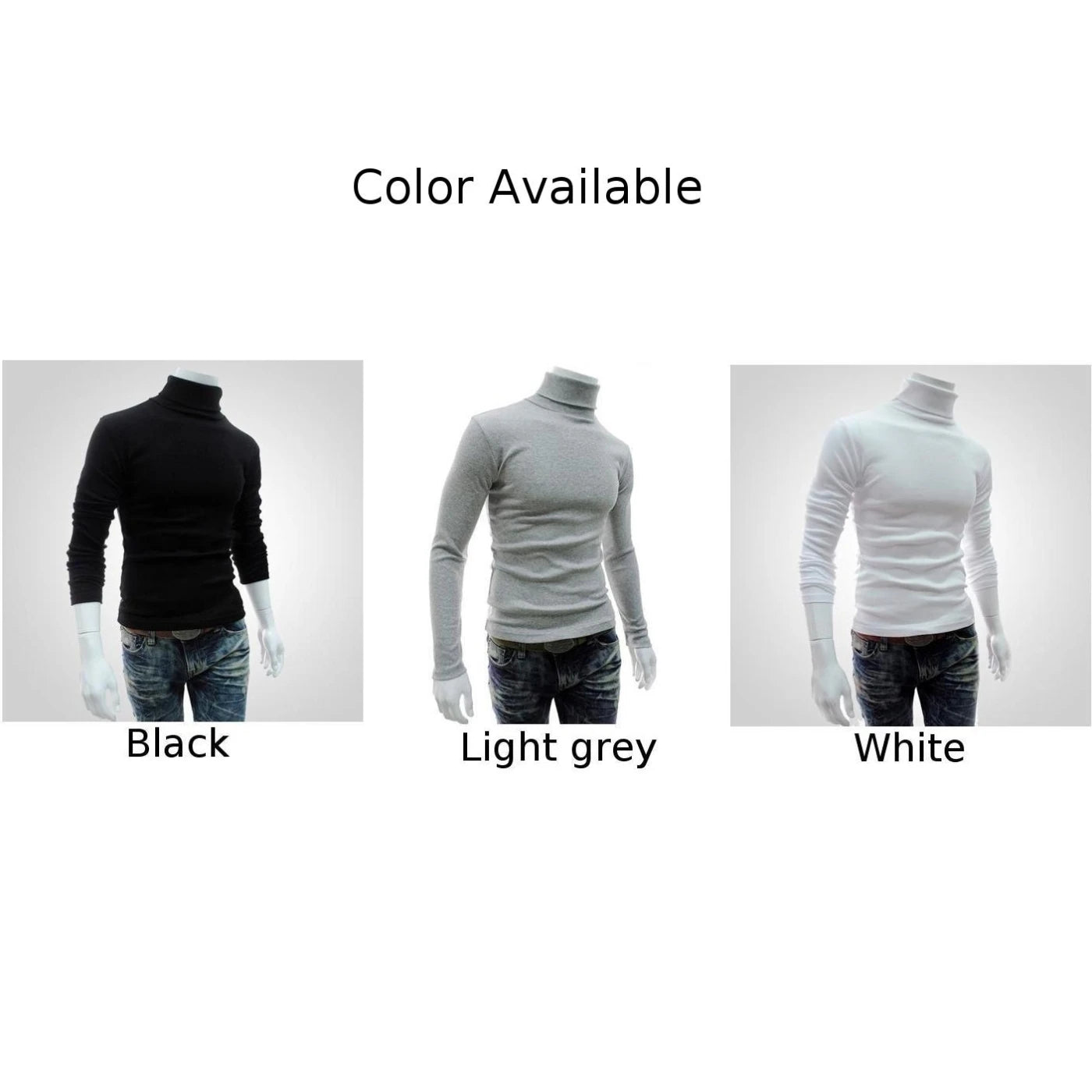 Men's Slim Turtleneck Pullover Top - Stretch