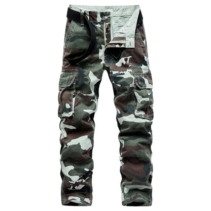 "Camo Cargo" Men's Casual Baggy Streetwear, Multi-Pocket Military Tactical Pants