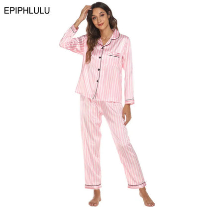 Women's Satin Pajamas Set