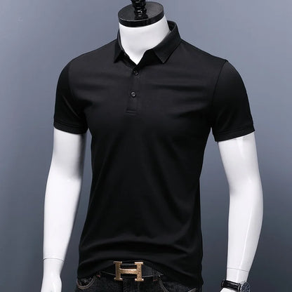 Men's Solid Color Polo - Mercerized Cotton