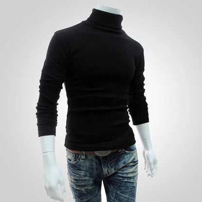 Men's Slim Turtleneck Pullover Top - Stretch