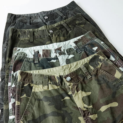 "Camo Cargo" Men's Casual Baggy Streetwear, Multi-Pocket Military Tactical Pants