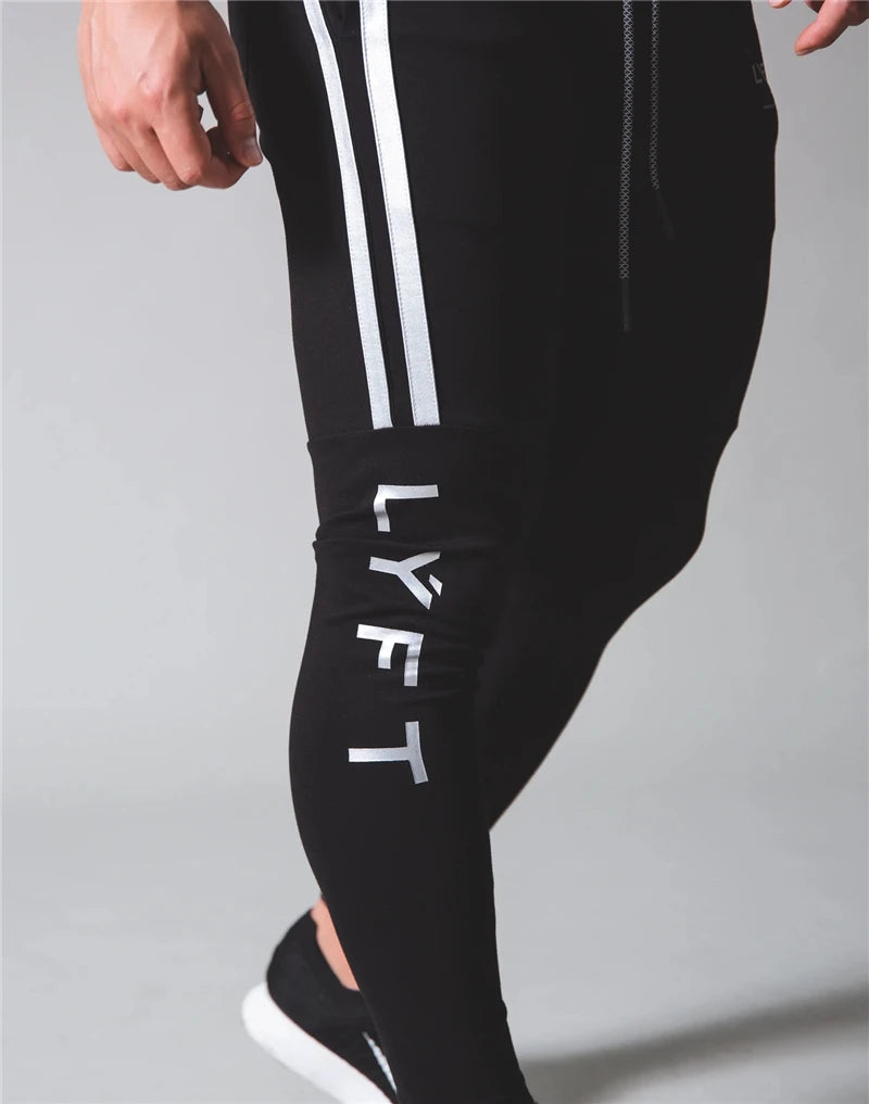 Men's Side Stripe Gym Training Joggers - Slim Fit