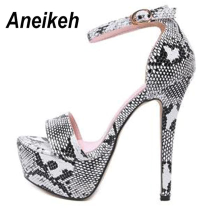 *NEW ARRIVAL* Serpentine Ankle Strap High Heels - Platform Gladiator