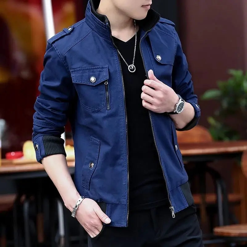 Men's Cargo Bomber Fashion Jacket - British Style