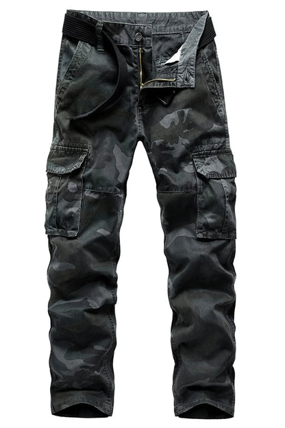 "Camo Cargo" Men's Casual Baggy Streetwear, Multi-Pocket Military Tactical Pants