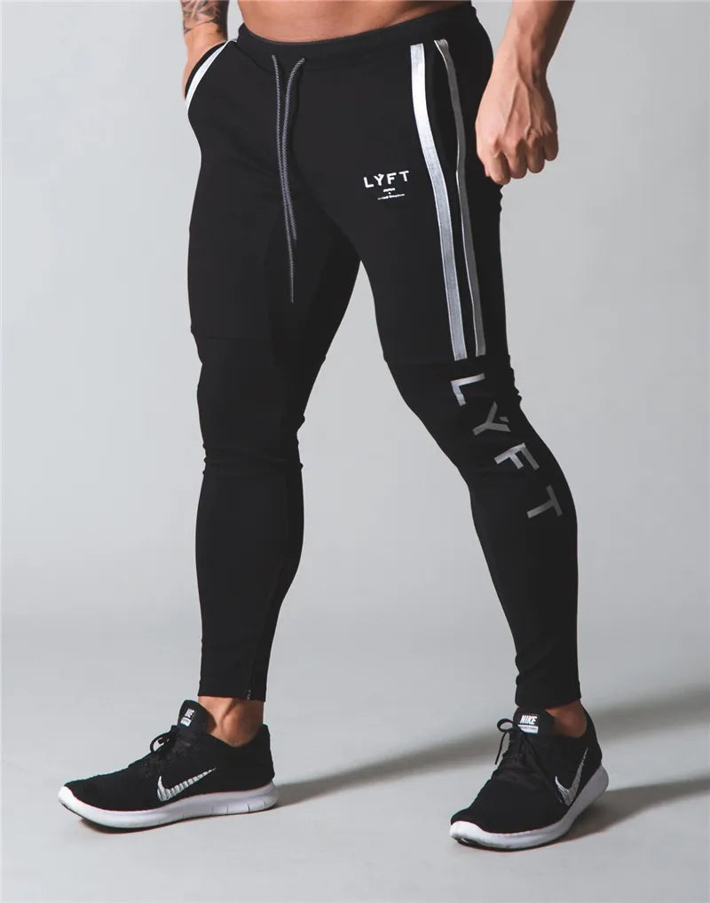 Men's Side Stripe Gym Training Joggers - Slim Fit