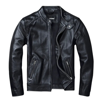 Cowhide Slim Fit Motorcycle Jacket