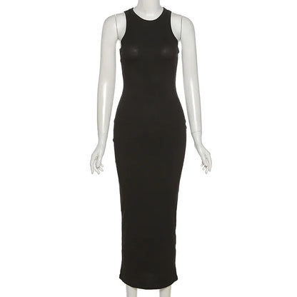 Women's Ribbed Knitted Maxi Dress