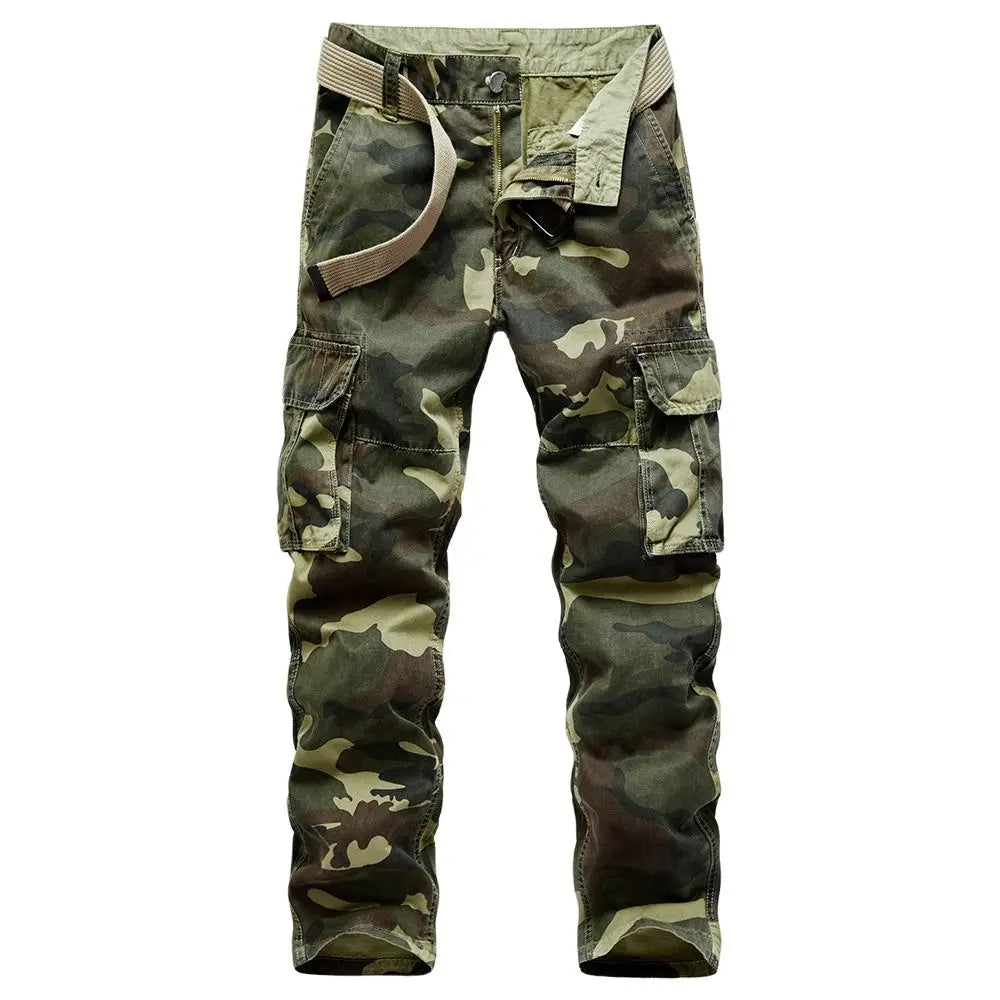 "Camo Cargo" Men's Casual Baggy Streetwear, Multi-Pocket Military Tactical Pants