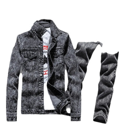 "The Trend" Men's Casual Denim Suit, Waistcoat with Long Pants