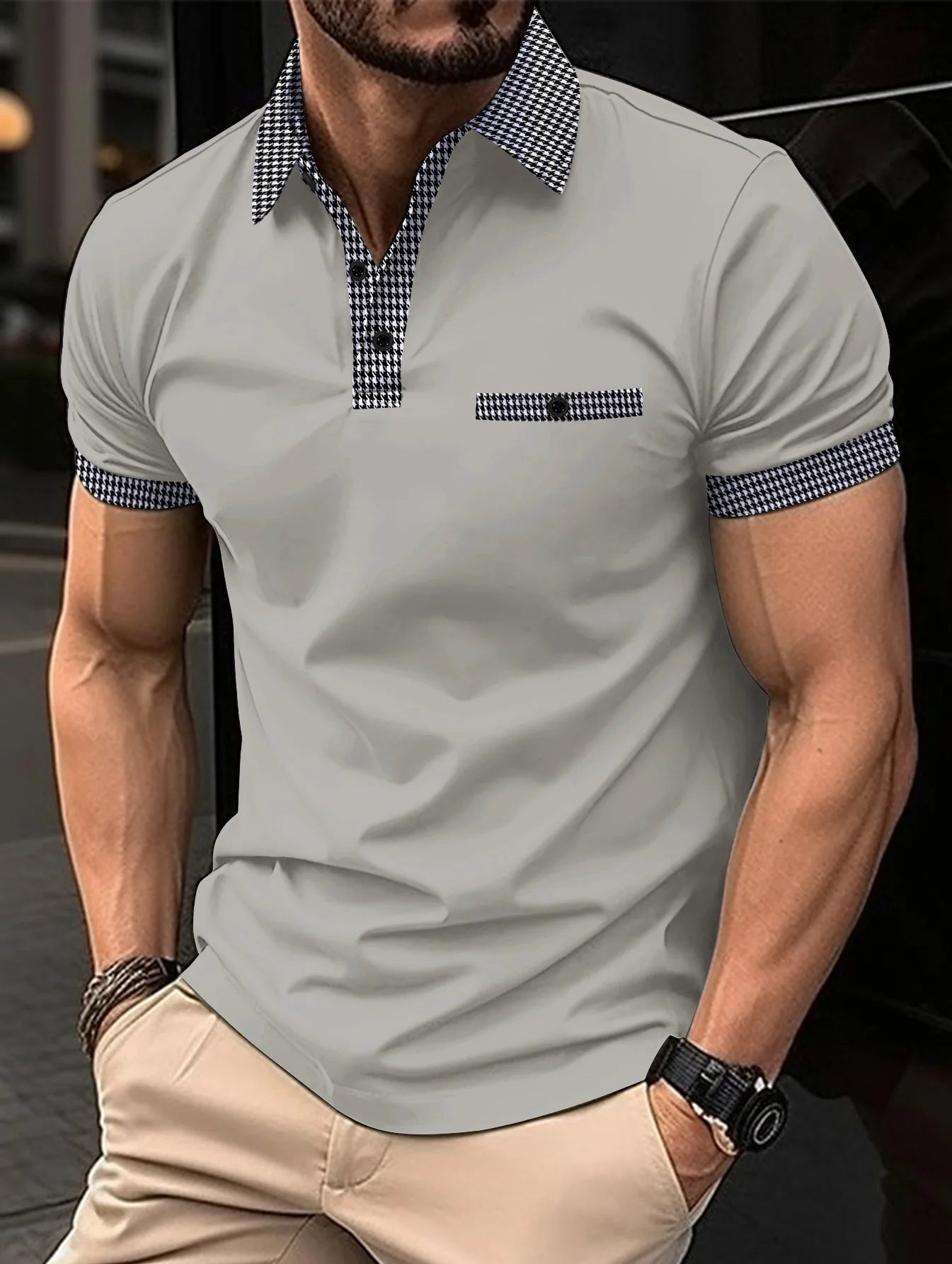 Men's Casual Short-Sleeved Polo Shirt