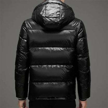 Men's Padded Down Jacket - Short Hooded