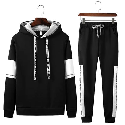 Men's 2-Piece Tracksuit - Black/White