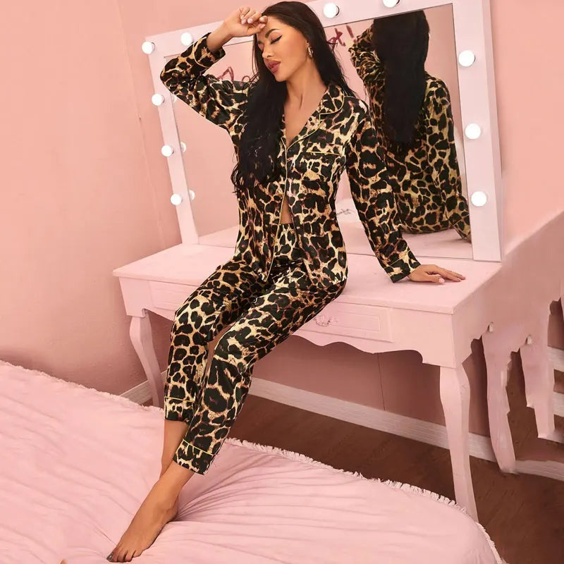 Women's Satin Pajamas Set