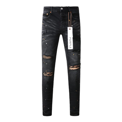 *NEW ARRIVAL* Black Paint Design Ripped Jeans