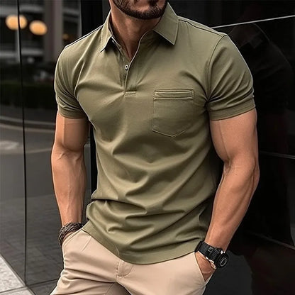 Men's Casual Short-Sleeved Polo Shirt