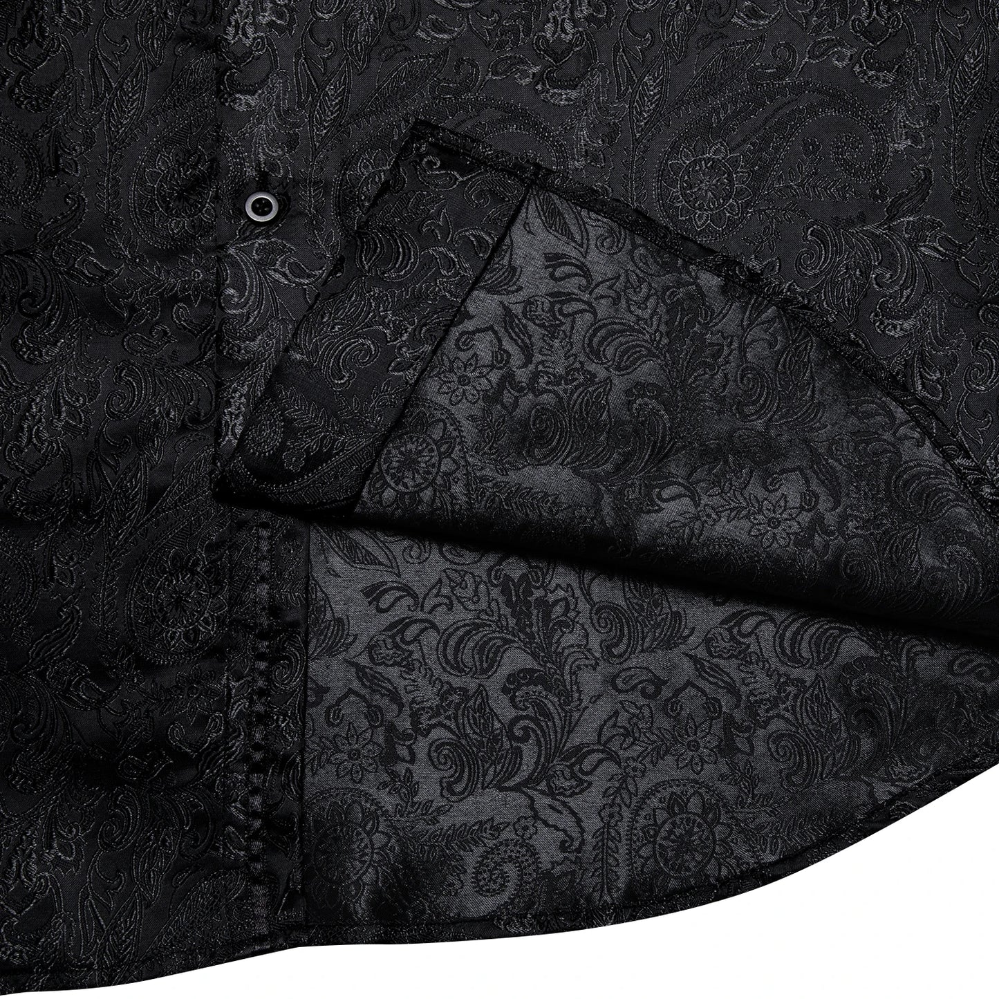 Men's Black Paisley Luxury Dress Shirt