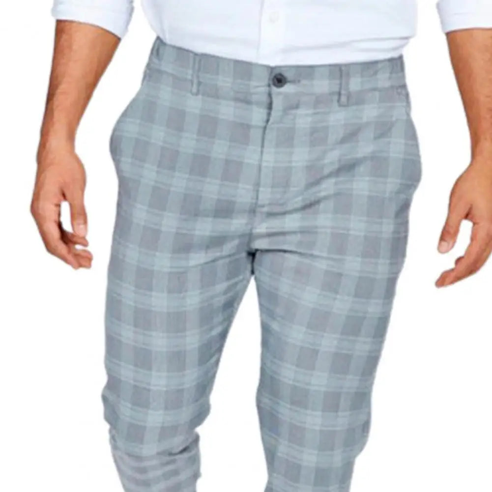 Men's Vintage Plaid Checkered Pattern Pants