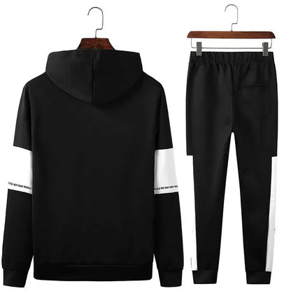 Men's 2-Piece Tracksuit - Black/White