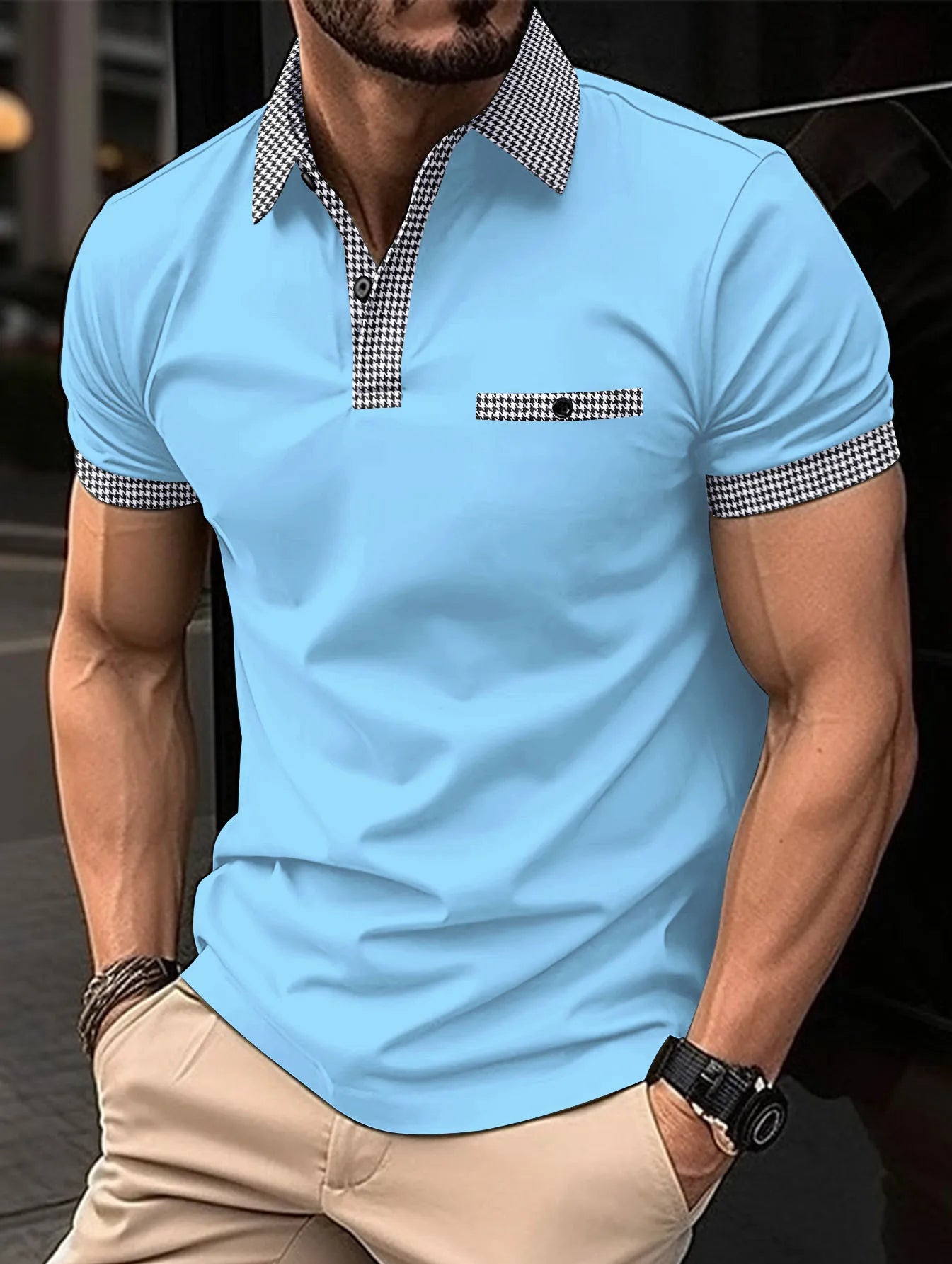 Men's Casual Short-Sleeved Polo Shirt