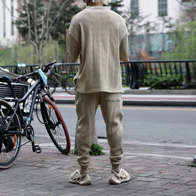 Men's Loose Fit Casual Sweater Set