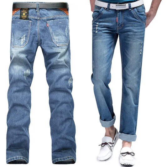 Men's Casual Baggy Jeans - Denim Washed