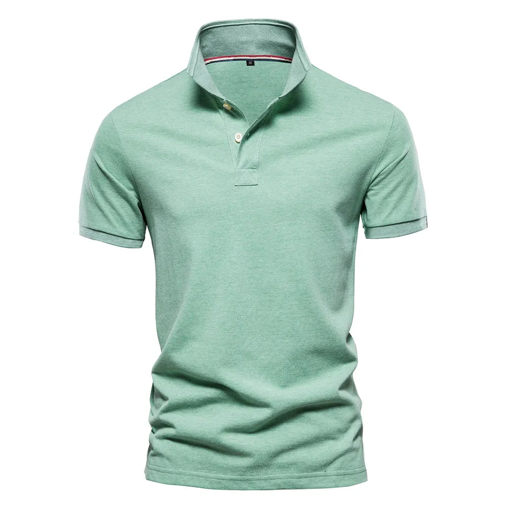 Men's Solid Color Classic Polo Shirt - Short Sleeve