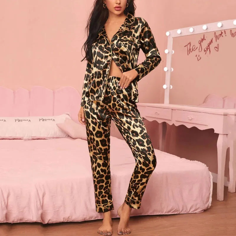 Women's Satin Pajamas Set