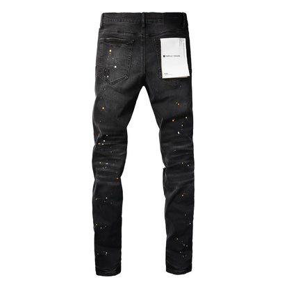 *NEW ARRIVAL* Black Paint Design Ripped Jeans